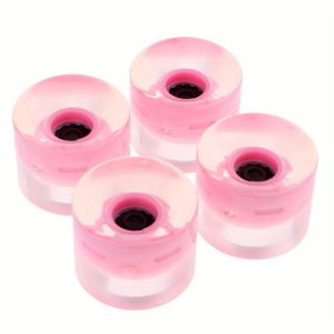 4PCS Universal Flashing PU Skateboard Wheels, 60x45mm, 78A Cruiser Wheel Set for Roller Skates, Holiday Skate Accessories - Suitable for Independence Day, Thanksgiving, Christmas, New Year, Labor Day - Vibrant Pink