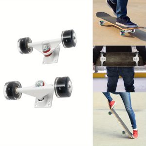 2 Pieces Skateboard Trucks Combo Set, Cruisers Wheels with Trucks, Skateboard Trucks and Wheels Set