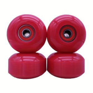 4PCS Skateboard Wheels, 95A High-Rebound PU for Smooth Riding, Noise-Reduction, Wear-Resistant Skate Wheels, Shock-Absorbent for Complete Skateboard Customization & Outdoor Skating Accessories