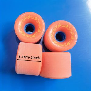 ELIZA 4pcs Premium Skateboard Wheels - High Rebound, Smooth Ride for Longboards & Dance Boards, Orange (78A) and Yellow (86A), Polished Finish