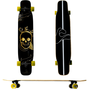 40+ inch Longboard Skateboard Complete Carving Cruiser longboards for Adults, Gold Rush Dancing Longboard Surfskate Trucks for People