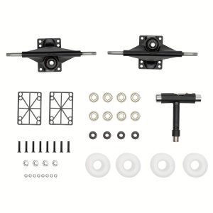 Professional Skateboard Trucks Combo Set Cruisers Wheels Kit For Concave Decks