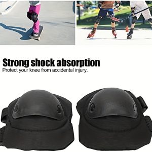 Protective Knee Pads and Elbow Guards 4-Piece Set, Impact-Resistant PVC and PS, Non-Food Contact Safety Gear for Skateboarding, Cycling, Sports